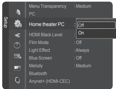 SAMSUNG HL-T7288W - Setting the Home Theater PC - 2