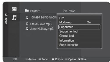 SAMSUNG HL-T7288W - Suppression de multiples fichiers musicaux - 3