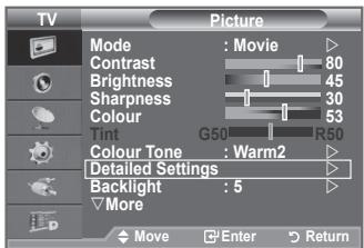 SAMSUNG LE-52F96BD - Svetlost zaslona lahko prilagodite takto, da prilagodite osvetlitev LCD-zaslona. (0~10) - 3