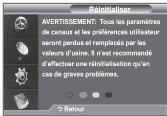 SAMSUNG LE-52F96BD - Vous pouvez ramener tous les réglages mémorisés à leur valeur par défaut. - 2