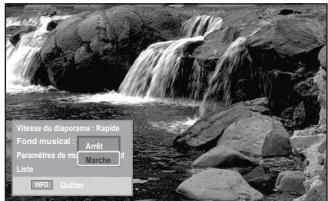 SAMSUNG LE-52F96BD - Utilisation du menu durant un diaporama - 2