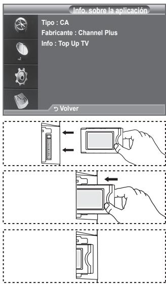 SAMSUNG LE-52F96BD - La interfazcomings contiene y mystra informacion acerca del CAM insertado en la ranura Cl. - 1