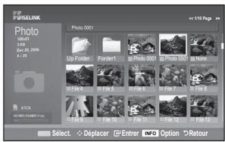 SAMSUNG LE-52F96BD - Utilisation du menu durant un diaporama - 4