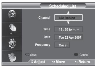 SAMSUNG LE-52F96BD - Using the Scheduled List - 5