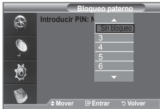 SAMSUNG LE-52F96BD - Configuración del bloqueo paterno - 3