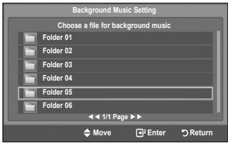 SAMSUNG LE-52F96BD - Background Music Setting: - 1