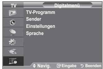 SAMSUNG LE-52F96BD - Vorschau des DTV-Menusystems - 1