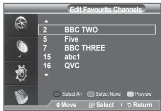 SAMSUNG LE-52F96BD - Editing Your Favourite Channels - 3
