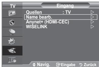 SAMSUNG LE-52F96BD - Vergeben Sie für die an die Eingangsbuchsen angeschlossenen Geräte Namen, um die Auswahl der Signalquelle zu vereinfachen. - 1
