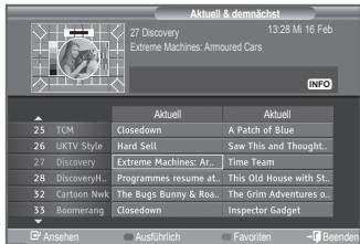 SAMSUNG LE-52F96BD - EPG-Informationen (Elektronischer Programmführer) anzeigen - 1