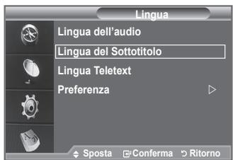 SAMSUNG LE-52F96BD - Selezione della lingua preferita (sottotitoli, audio o teletext) - 2