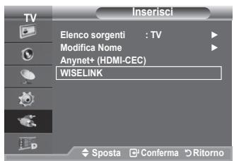 SAMSUNG LE-52F96BD - Utilizzo del menu WISELINK - 2