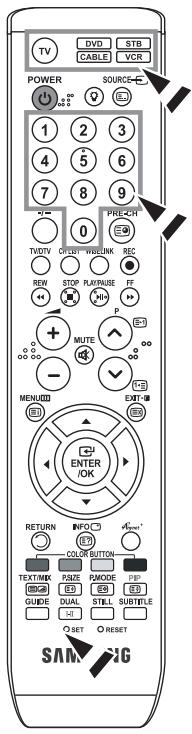 SAMSUNG LE-52F96BD - Configurar o telecomando - 1