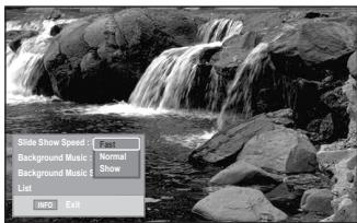 SAMSUNG LE-52F96BD - Using the Menu during a Slide Show - 1