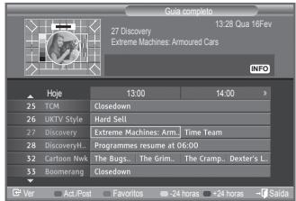 SAMSUNG LE-52F96BD - Ver as informações do EPG (gui de programação electrónico) - 2