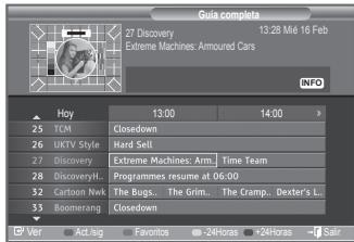 SAMSUNG LE-52F96BD - Visualización de la información de la Guía electrónica de programas (EPG) - 2