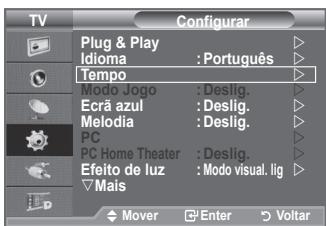 SAMSUNG LE-52F96BD - Pode acertar o relógio do televisor para que apareça a hora actual quando carregar no botão INFO. Não tem de acertar a hora se quiser usar os temporizadores Ligar/Desligar automatístico. - 1