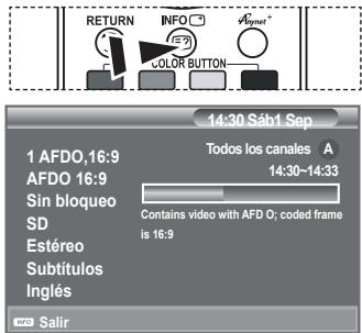 SAMSUNG LE-52F96BD - Visualización de la información de los programas - 1