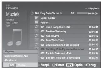 SAMSUNG LE-52F96BD - Gebruik van de MP3 lijst - 2
