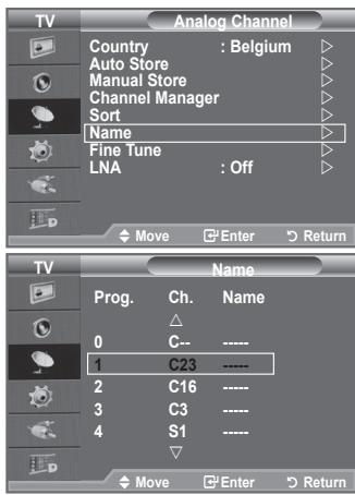 SAMSUNG LE-52F96BD - Assigning Channels Names - 1