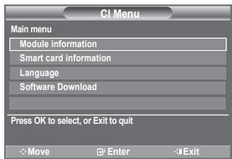 SAMSUNG LE-52F96BD - Selecting the CI (Common Interface) Menu - 1