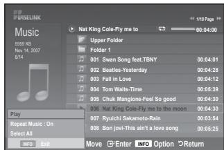 SAMSUNG LE-52F96BD - Using the Option Menu - 2