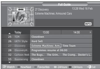 SAMSUNG LE-52F96BD - Viewing the EPG (Electronic Programme Guide) Information - 2