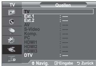 SAMSUNG LE-52F96BD - Sie können zwischen den an den Eingangsbuchsen des Fernsehgerats angeschlossenen externen Quellen auswahlen. - 2