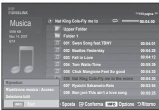 SAMSUNG LE-52F96BD - Utilizzo dell'elenco MP3 - 2