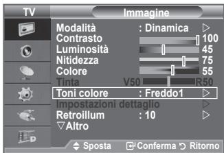 SAMSUNG LE-52F96BD - É possible selezionare il tono del colore ottimale per la propria vista. - 1
