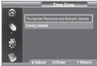 SAMSUNG LE-52F96BD - Select the time zone where locate - 2