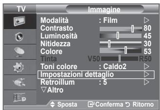 SAMSUNG LE-52F96BD - Configurazione delle impostazioni dettagliate dell'immagine - 1