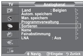 SAMSUNG LE-52F96BD - Gespeicherte Sender sortieren - 1