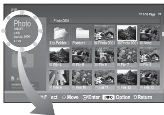 SAMSUNG LE-52F96BD - Using the Menu during a Slide Show - 8