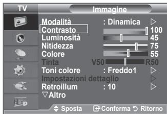 SAMSUNG LE-52F96BD - Il teilevisore dispone di varie impostazioni che consentono di controllare la qualità dell'imagine. - 1