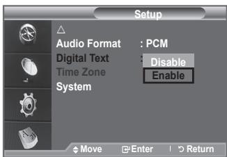 SAMSUNG LE-52F96BD - Selecting the Digital Text (UK only) - 1