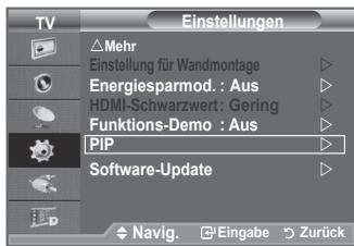 SAMSUNG LE-52F96BD - Sie können innerhalb des Hauptbildes (Fernsehsendung oder Video) ein PIP-Bild einblenden. Dadurch konnen Sie gleichzeitig eine Fernsehsendung oder ein Video von einem angeschlossenen Gerät im Auge gehalten. - 1