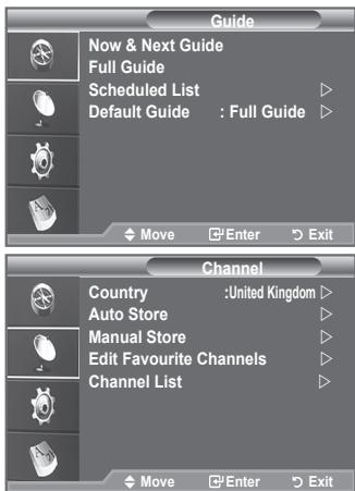 SAMSUNG LE-52F96BD - Previewing the DTV Menu System - 2