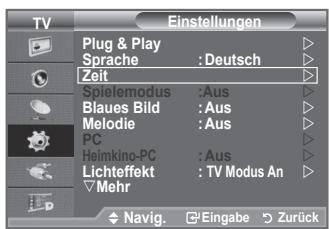 SAMSUNG LE-52F96BD - Aktuelle Uhrzeit einstellen und anzeigen - 1