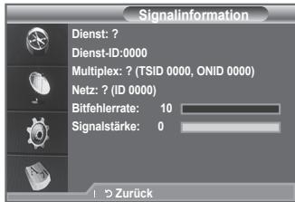 SAMSUNG LE-52F96BD - Überprüfen der Signalinformation - 1