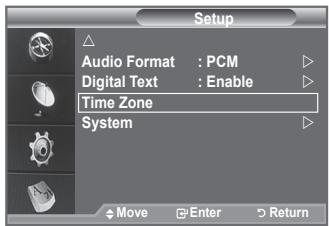 SAMSUNG LE-52F96BD - Select the time zone where locate - 1
