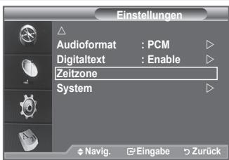 SAMSUNG LE-52F96BD - Wahlen Sie die Zeitzone entsprechend Ihrwohnsitz aus. - 1