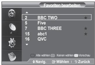 SAMSUNG LE-52F96BD - Sie können diese Funktion verwenden, nachdem Sie einen oder mehrere bevorzugte Kanäle ausgewählten haben. - 6