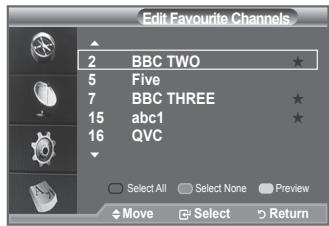 SAMSUNG LE-52F96BD - Editing Your Favourite Channels - 6
