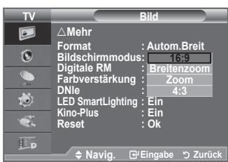 SAMSUNG LE-52F96BD - Auswahlen des Bildschirmmodus - 3