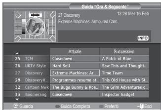 SAMSUNG LE-52F96BD - Visualizzazione di informazioni sul programma - 2