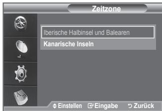 SAMSUNG LE-52F96BD - Wahlen Sie die Zeitzone entsprechend Ihrwohnsitz aus. - 2