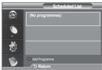 SAMSUNG LE-52F96BD - Using the Scheduled List - 1