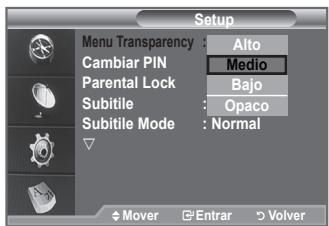 SAMSUNG LE-52F96BD - Puede definir la transparencia de los manos. - 1