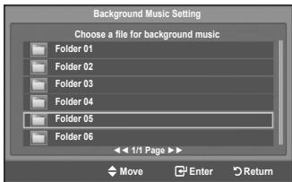 SAMSUNG LE-52F96BD - Using the Menu during a Slide Show - 3